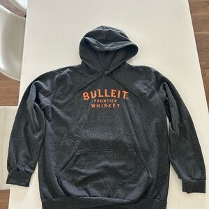 Charcoal Hoodie with Orange Logo